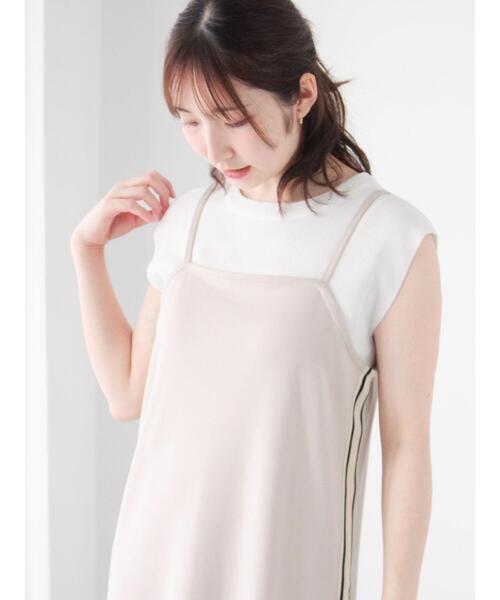 Te chichi TERRASSE（テチチテラス）の「【抗菌防臭】フレンチスリーブトップス（ニット/セーター・レディース・オフホワイト/イエロー/グリーン/ブルー/ブラック・F）」の6枚目の写真