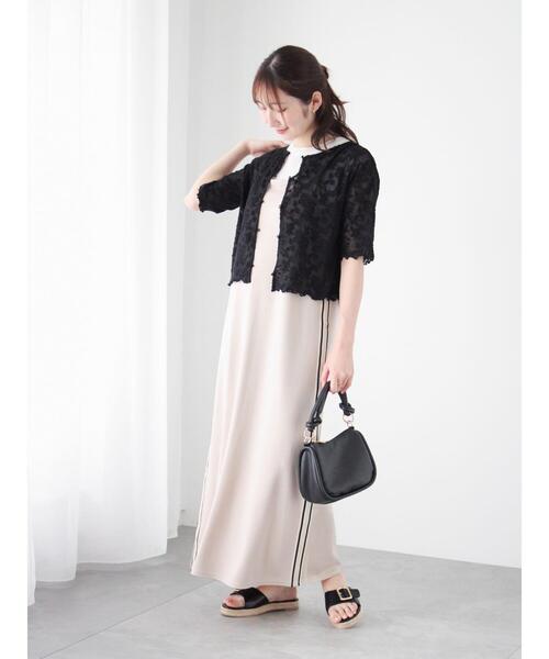 Te chichi TERRASSE（テチチテラス）の「【抗菌防臭】フレンチスリーブトップス（ニット/セーター・レディース・オフホワイト/イエロー/グリーン/ブルー/ブラック・F）」の10枚目の写真