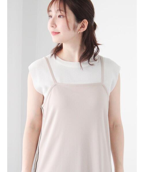 Te chichi TERRASSE（テチチテラス）の「【抗菌防臭】フレンチスリーブトップス（ニット/セーター・レディース・オフホワイト/イエロー/グリーン/ブルー/ブラック・F）」の17枚目の写真