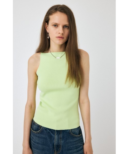 MOUSSY（マウジー）の「SQUARE LINE KNIT キャミソール（キャミソール・レディース・ライム/オフホワイト/チャコールグレー/ブラック・FREE）」の20枚目の写真