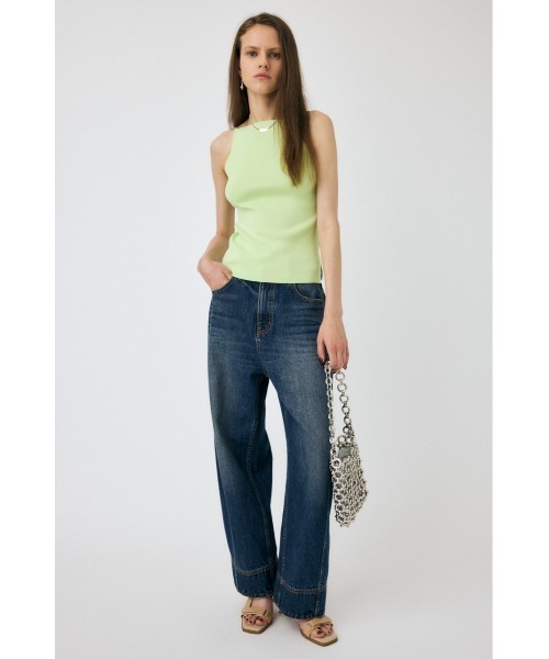 MOUSSY（マウジー）の「SQUARE LINE KNIT キャミソール（キャミソール・レディース・ライム/オフホワイト/チャコールグレー/ブラック・FREE）」の19枚目の写真