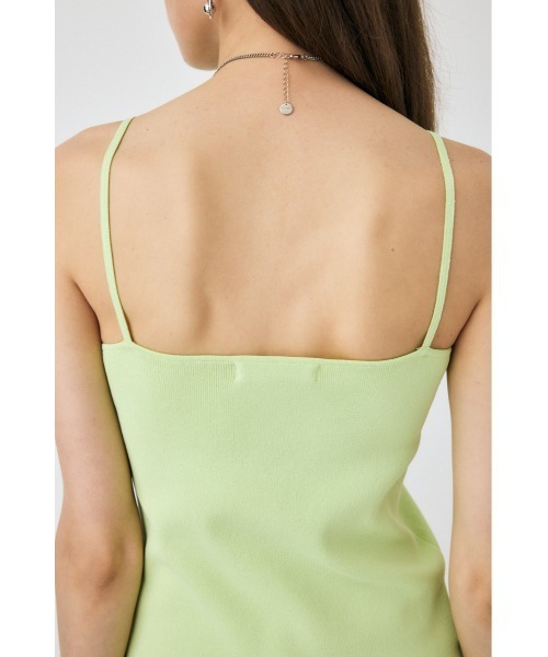 MOUSSY（マウジー）の「SQUARE LINE KNIT キャミソール（キャミソール・レディース・ライム/オフホワイト/チャコールグレー/ブラック・FREE）」の11枚目の写真