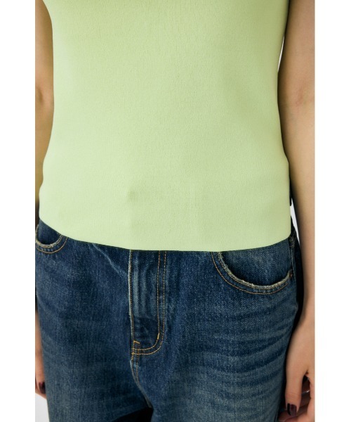 MOUSSY（マウジー）の「SQUARE LINE KNIT キャミソール（キャミソール・レディース・ライム/オフホワイト/チャコールグレー/ブラック・FREE）」の10枚目の写真