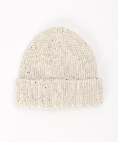 ikka（イッカ）の「スパンコールラメ混ニットワッチ（ニットキャップ/ビーニー・レディース・ピンク/オフホワイト/グレー/チャコールグレー・FREE）」の6枚目の写真