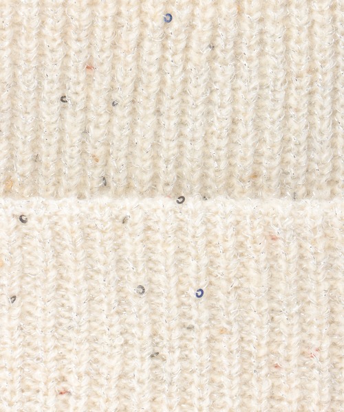 ikka（イッカ）の「スパンコールラメ混ニットワッチ（ニットキャップ/ビーニー・レディース・ピンク/オフホワイト/グレー/チャコールグレー・FREE）」の9枚目の写真