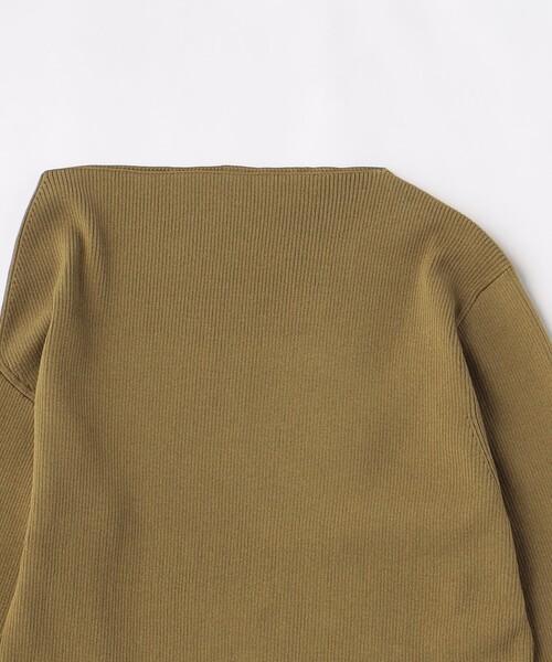 H　BEAUTY&YOUTH UNITED ARROWS（エイチビューティーアンドユースユナイテッドアローズ）の「＜H＞リブアシンメトリーニットプルオーバー（ニット/セーター・レディース・ブラック/オリーブ・FREE）」の7枚目の写真