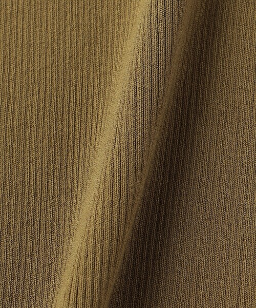 H　BEAUTY&YOUTH UNITED ARROWS（エイチビューティーアンドユースユナイテッドアローズ）の「＜H＞リブアシンメトリーニットプルオーバー（ニット/セーター・レディース・ブラック/オリーブ・FREE）」の9枚目の写真