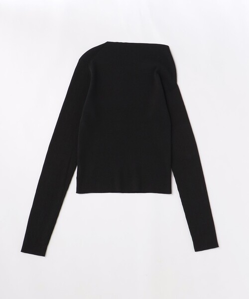 H　BEAUTY&YOUTH UNITED ARROWS（エイチビューティーアンドユースユナイテッドアローズ）の「＜H＞リブアシンメトリーニットプルオーバー（ニット/セーター・レディース・ブラック/オリーブ・FREE）」の10枚目の写真
