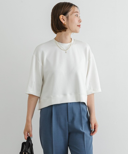 F by ROSSO(エフバイロッソ)の「F by ROSSO ダンボールコクーンプルオーバー(Tシャツ/カットソー・レディース・ホワイト/ネイビー・FREE)」の5枚目の写真