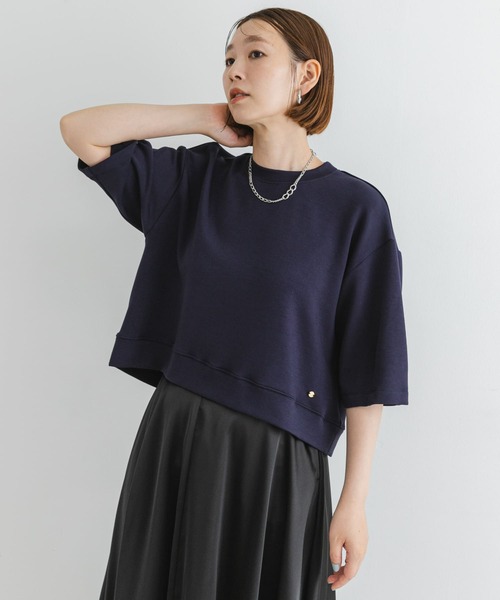 F by ROSSO(エフバイロッソ)の「F by ROSSO ダンボールコクーンプルオーバー(Tシャツ/カットソー・レディース・ホワイト/ネイビー・FREE)」の12枚目の写真