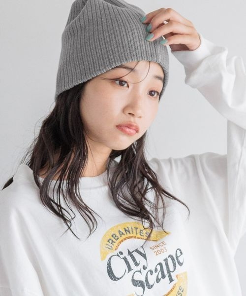 LOWRYS FARM(ローリーズファーム)の「ニットビーニー 138931(ニットキャップ/ビーニー・レディース・グレー/ブラック・FREE)」の1枚目の写真