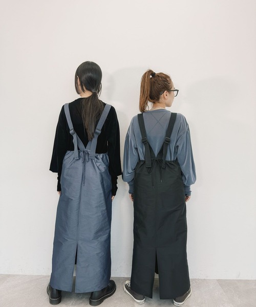 niko and　デニムジャンバースカート　ブラック19 niko andのジャンパースカートを使った「デニム」の人気