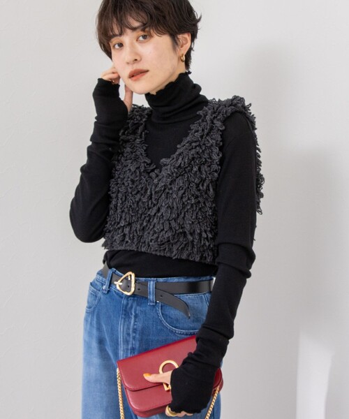 NOLLEY’S（ノーリーズ）の「MY STANDARDウォッシャブルリブタートル 24AW（Tシャツ/カットソー・レディース・ネイビー/ライトグレー/オフホワイト/チャコールグレー/ブラック・FREE）」の3枚目の写真