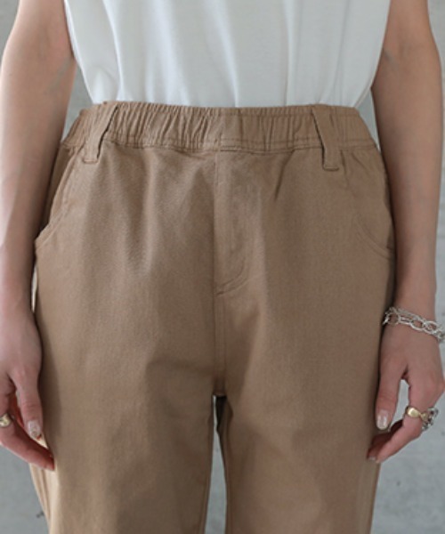 HUG.U（ハグユー）の「くしゅゆるエアリーパンツ（チノパンツ・レディース・アイボリー/オリーブ/ブラック/ダークブルー/モカ/アッシュグレー・XL/M/S/L）」の18枚目の写真