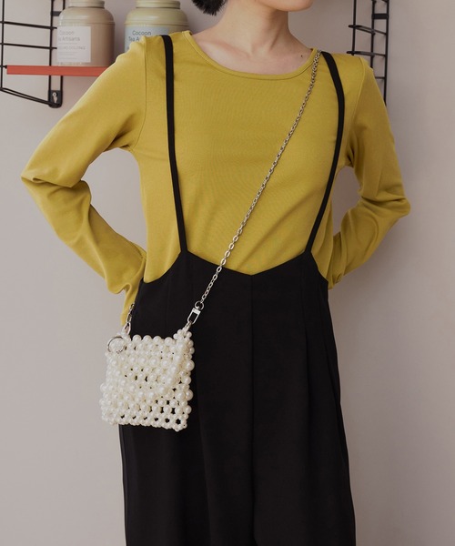 CHAN ME(チャンミ)の「【新色追加】ラウンドネックTシャツ(Tシャツ/カットソー・レディース・グレー/チャコールグレー/ブルー/ブラック/ホワイト/ピンク/グリーン系/ネイビー/オレンジ/ブラウン/チャコール・MEDIUM/LARGE/X-LARGE)」の7枚目の写真