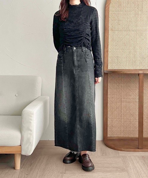 apres jour clair（アプレジュールクレア）の「【apres jour clair】レースドロストトップス【ZOZOTOWN限定アイテム】（Tシャツ/カットソー・レディース・アイボリー/ブラック/ブラウン系その他・X-LARGE/フリー）」の20枚目の写真