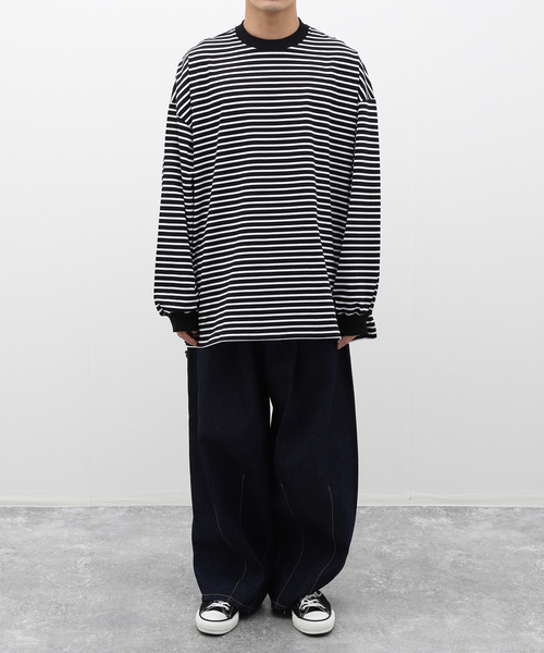 is-ness（イズネス）の「【is-ness / イズネス】BALLOON STRIPES LONG 