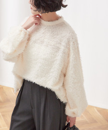 フェザー ボリュームスリーブブラウス