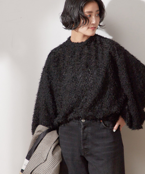 journal standard L'essage(ジャーナルスタンダードレサージュ)の「フェザー ボリュームスリーブブラウス(シャツ/ブラウス・レディース・アイボリー/ブラック・FREE)」の8枚目の写真
