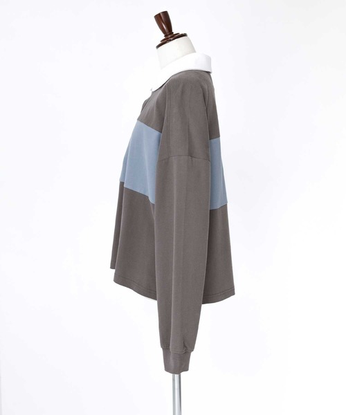 n'OrLABEL(ノアールレーベル)の「『ラガーシャツ』(Tシャツ/カットソー・レディース・ブラウン/グレー/ブラック・FREE)」の10枚目の写真