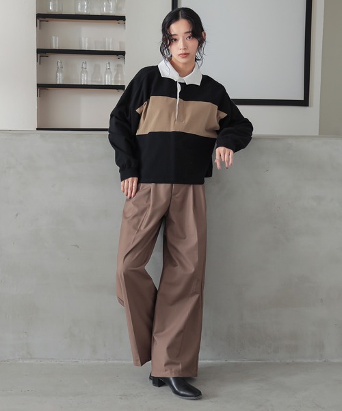 Youth Loser ラガーシャツ L66°97 ダークグレー Youth Loser ラガーシャツ L66°97 ダークグレー