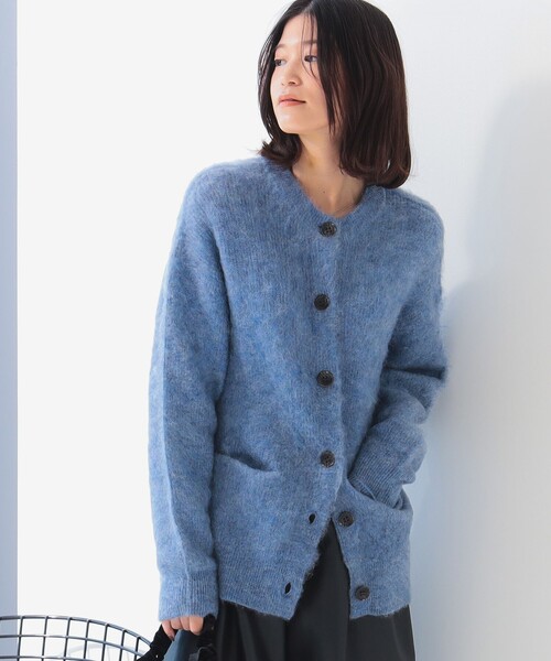 【セール】モヘヤ混 クルーネック ニット カーディガン（カーディガン/ボレロ）｜B:MING by BEAMS（ビーミングバイビームス）