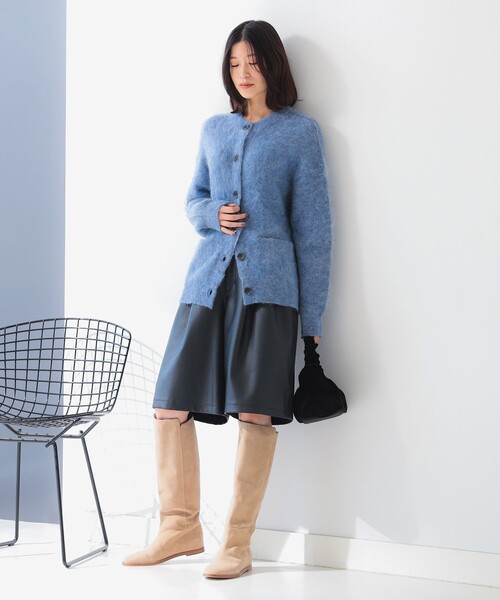 【セール】モヘヤ混 クルーネック ニット カーディガン（カーディガン/ボレロ）｜B:MING by BEAMS（ビーミングバイビームス）