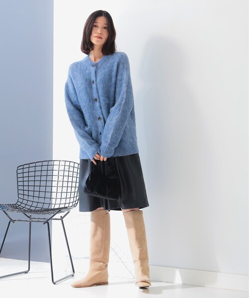 【セール】モヘヤ混 クルーネック ニット カーディガン（カーディガン/ボレロ）｜B:MING by BEAMS（ビーミングバイビームス）