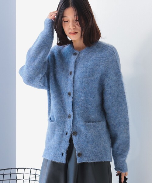 【セール】モヘヤ混 クルーネック ニット カーディガン（カーディガン/ボレロ）｜B:MING by BEAMS（ビーミングバイビームス）