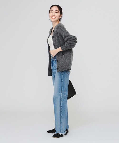 【セール】モヘヤ混 クルーネック ニット カーディガン（カーディガン/ボレロ）｜B:MING by BEAMS（ビーミングバイビームス）