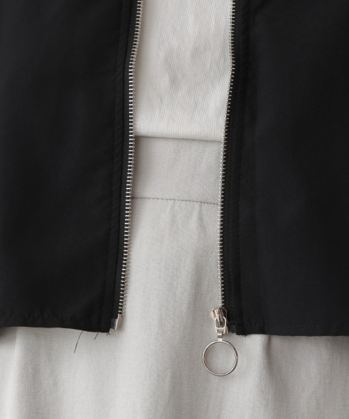 Bou Jeloud（ブージュルード）の「バックプリーツジップブルゾン（ブルゾン・レディース・ブラック/ベージュ・38）」の13枚目の写真
