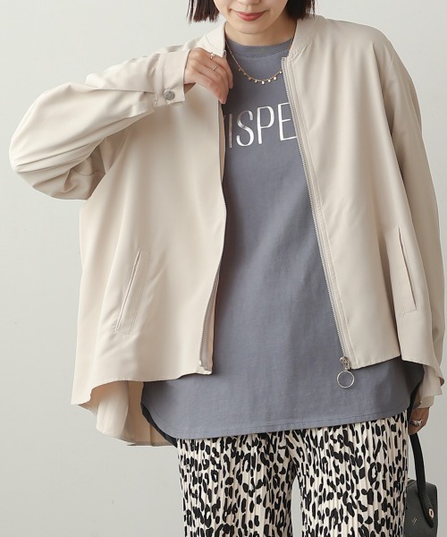 Bou Jeloud（ブージュルード）の「バックプリーツジップブルゾン（ブルゾン・レディース・ブラック/ベージュ・38）」の17枚目の写真