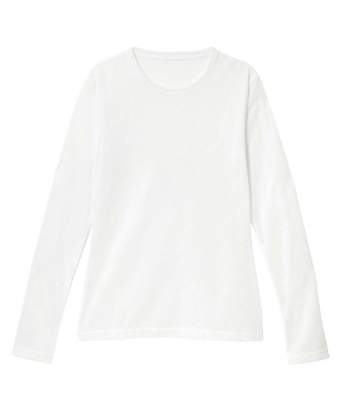 セール】ソフトメッシュ× オーガニックコットン混 長袖 トップス