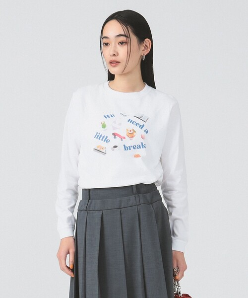 Ray BEAMS（レイビームス）の「【別注】Available Today / We need a little Brea（Tシャツ/カットソー・レディース・ホワイト・ONE SIZE）」の4枚目の写真