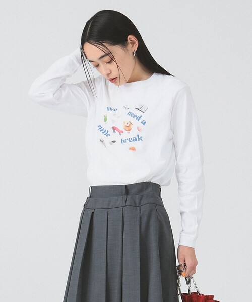 Ray BEAMS（レイビームス）の「【別注】Available Today / We need a little Brea（Tシャツ/カットソー・レディース・ホワイト・ONE SIZE）」の5枚目の写真