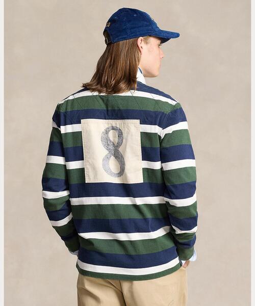 【セール】クラシック フィット ストライプド ジャージー ラグビー シャツ（ジャージ）｜POLO RALPH LAUREN（ポロ ラルフ ローレン）