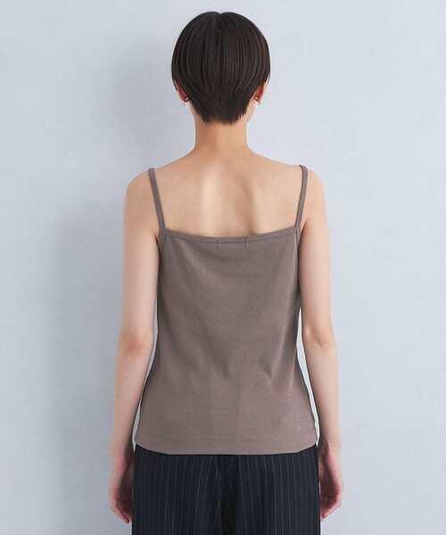 green label relaxing（グリーンレーベルリラクシング）の「Re`ep Cotton リープコットン リブ キャミソール（キャミソール・レディース・ブラック/モカ/オフホワイト・FREE）」の8枚目の写真