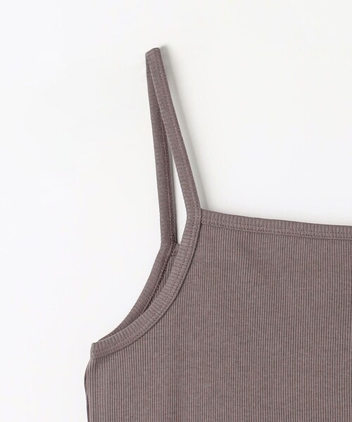 green label relaxing（グリーンレーベルリラクシング）の「Re`ep Cotton リープコットン リブ キャミソール（キャミソール・レディース・ブラック/モカ/オフホワイト・FREE）」の12枚目の写真
