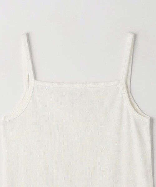 green label relaxing（グリーンレーベルリラクシング）の「Re`ep Cotton リープコットン リブ キャミソール（キャミソール・レディース・ブラック/モカ/オフホワイト・FREE）」の16枚目の写真