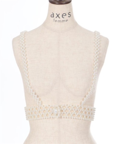 axes femme（アクシーズファム）の「パールハーネスベルト（ベルト・レディース・ホワイト・FREE）」の4枚目の写真