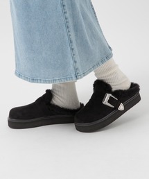 BAYFLOW | [撥水機能付き]メタルバックルファークロッグ(スリッポン)