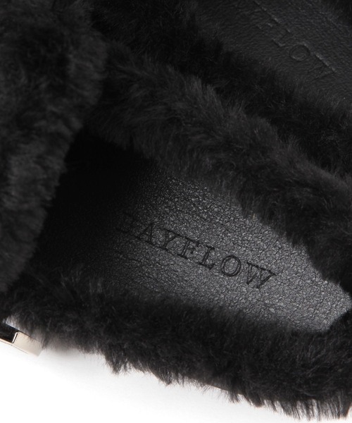 BAYFLOW（ベイフロー）の「[撥水機能付き]メタルバックルファークロッグ（スリッポン・レディース・ベージュ/ブラック・MEDIUM/LARGE）」の11枚目の写真