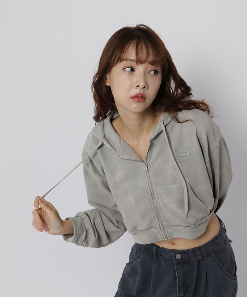 3.3 Field Trip (3.3フィールドトリップ)の「【セットアップ対応】3.3 Field Trip/ピグメントZIPフーディー(ウラケ)(パーカー・レディース・ライトグレー/ブラウン・FREE)」の13枚目の写真