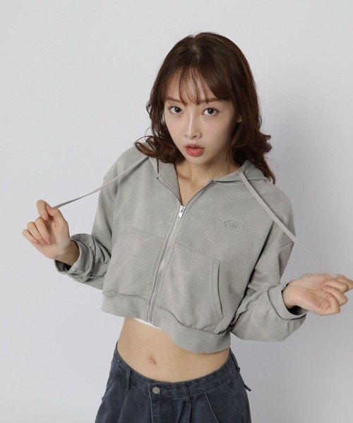 3.3 Field Trip (3.3フィールドトリップ)の「【セットアップ対応】3.3 Field Trip/ピグメントZIPフーディー(ウラケ)(パーカー・レディース・ライトグレー/ブラウン・FREE)」の14枚目の写真