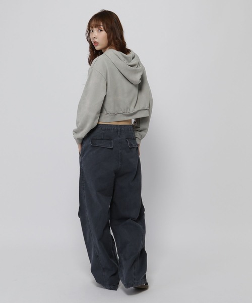 3.3 Field Trip (3.3フィールドトリップ)の「【セットアップ対応】3.3 Field Trip/ピグメントZIPフーディー(ウラケ)(パーカー・レディース・ライトグレー/ブラウン・FREE)」の12枚目の写真