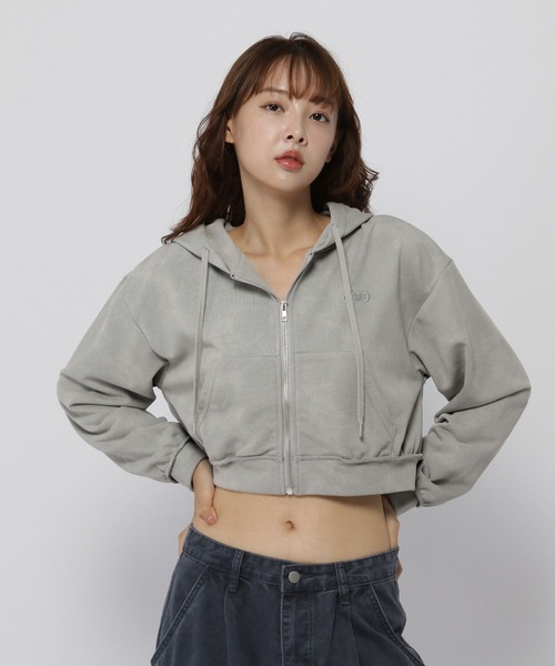 3.3 Field Trip (3.3フィールドトリップ)の「【セットアップ対応】3.3 Field Trip/ピグメントZIPフーディー(ウラケ)(パーカー・レディース・ライトグレー/ブラウン・FREE)」の15枚目の写真