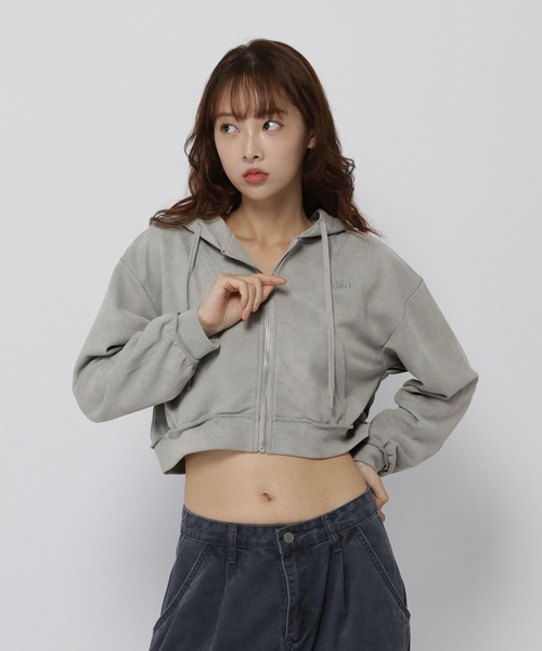 3.3 Field Trip (3.3フィールドトリップ)の「【セットアップ対応】3.3 Field Trip/ピグメントZIPフーディー(ウラケ)(パーカー・レディース・ライトグレー/ブラウン・FREE)」の16枚目の写真