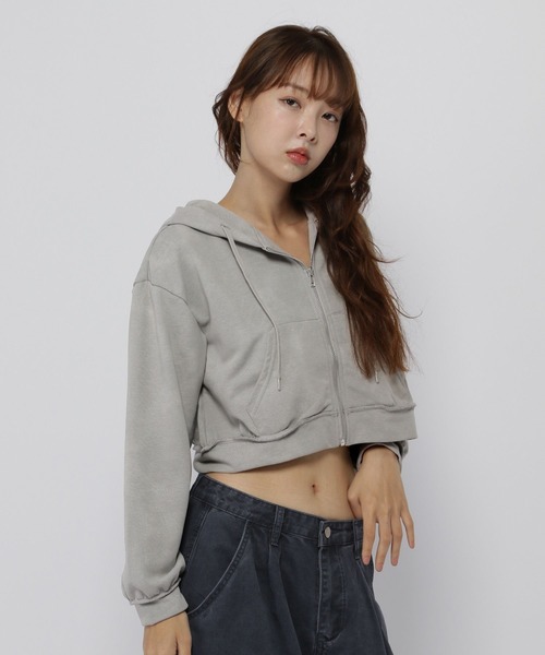 3.3 Field Trip (3.3フィールドトリップ)の「【セットアップ対応】3.3 Field Trip/ピグメントZIPフーディー(ウラケ)(パーカー・レディース・ライトグレー/ブラウン・FREE)」の18枚目の写真