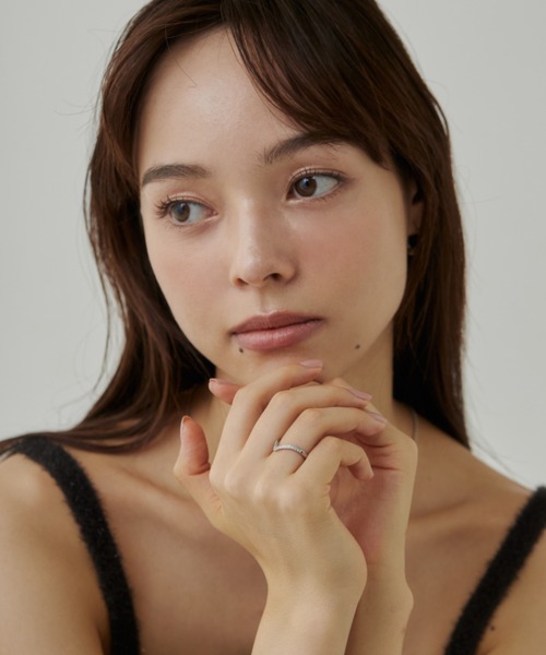 ciite' surgical stainless（シーテサージカルステンレス）の「【 金属アレルギー対応 】 ビジューVモチーフリング サージカルステンレス（リング・レディース・ゴールド/シルバー・11号/13号/9号/7号/15号）」の20枚目の写真