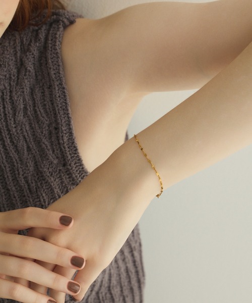 CENE（セネ）の「【CENE】セネ/スリムペタルチェーンブレスレット（ブレスレット・レディース・シルバー/ゴールド・FREE）」の5枚目の写真